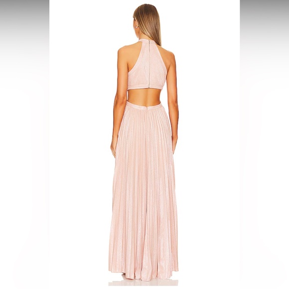BCBMAXAZRIA Metallic Evening Gown in Bare Pink brand new with tag - Picture 5 of 7